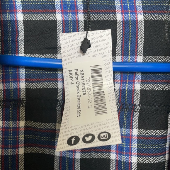BOOHOO NWT Blue Flannel - Picture 2 of 2
